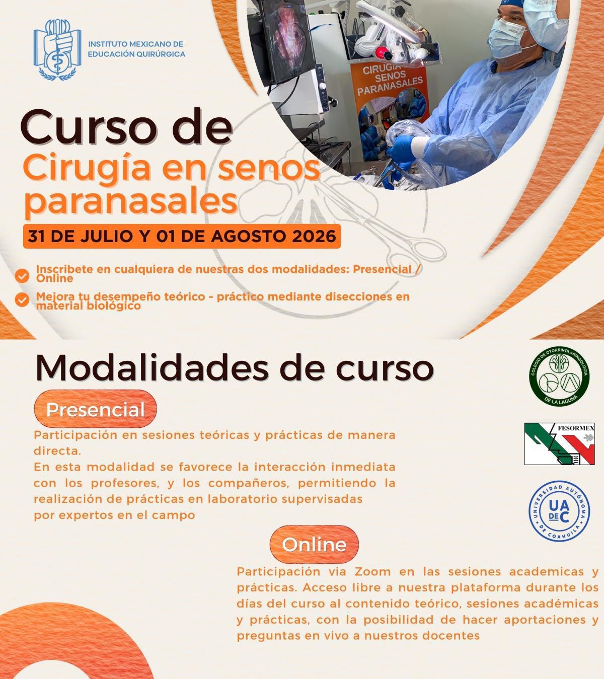 Curso de Cirugía en Senos Paranasales
