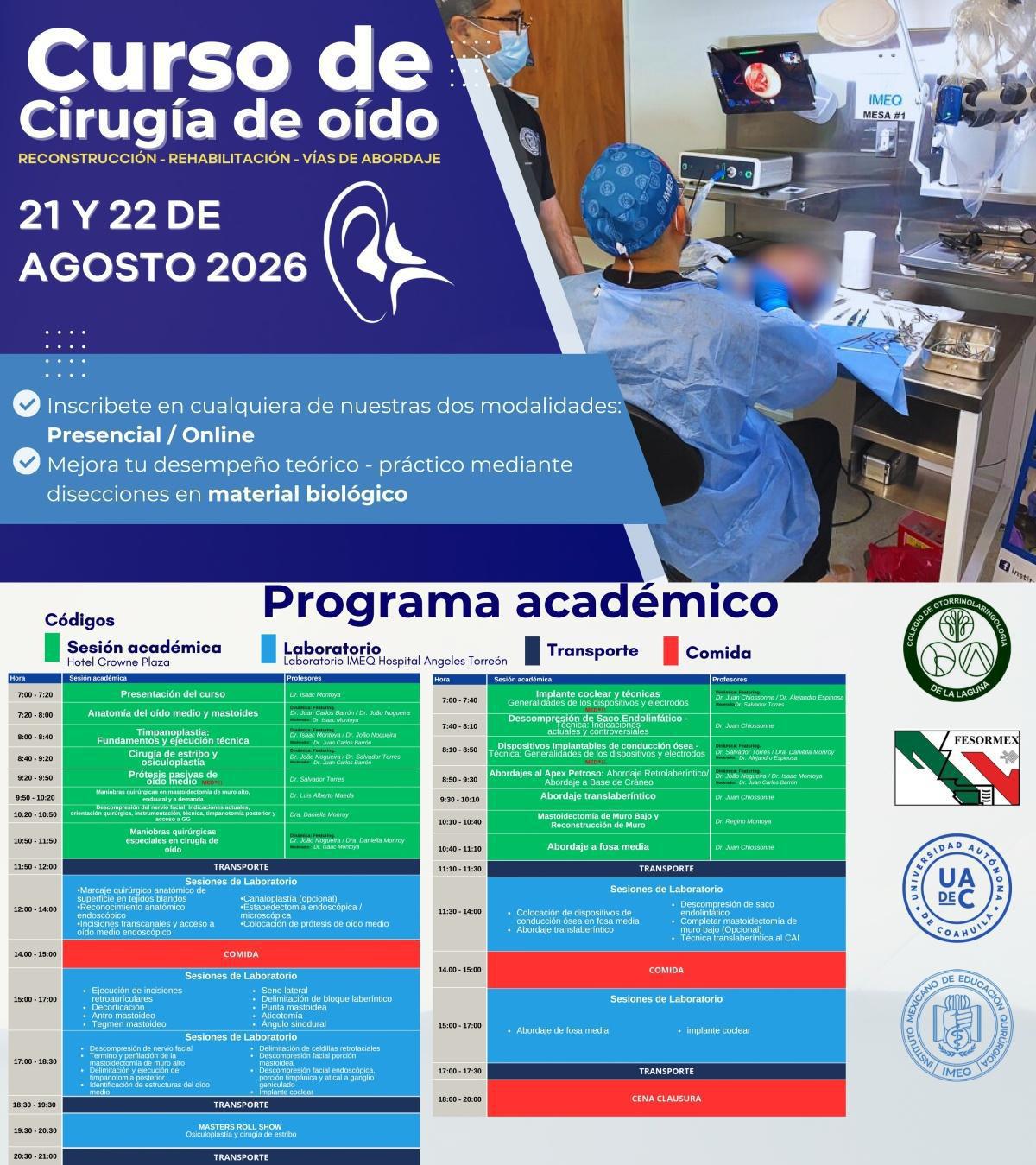Curso de Cirugía de oído