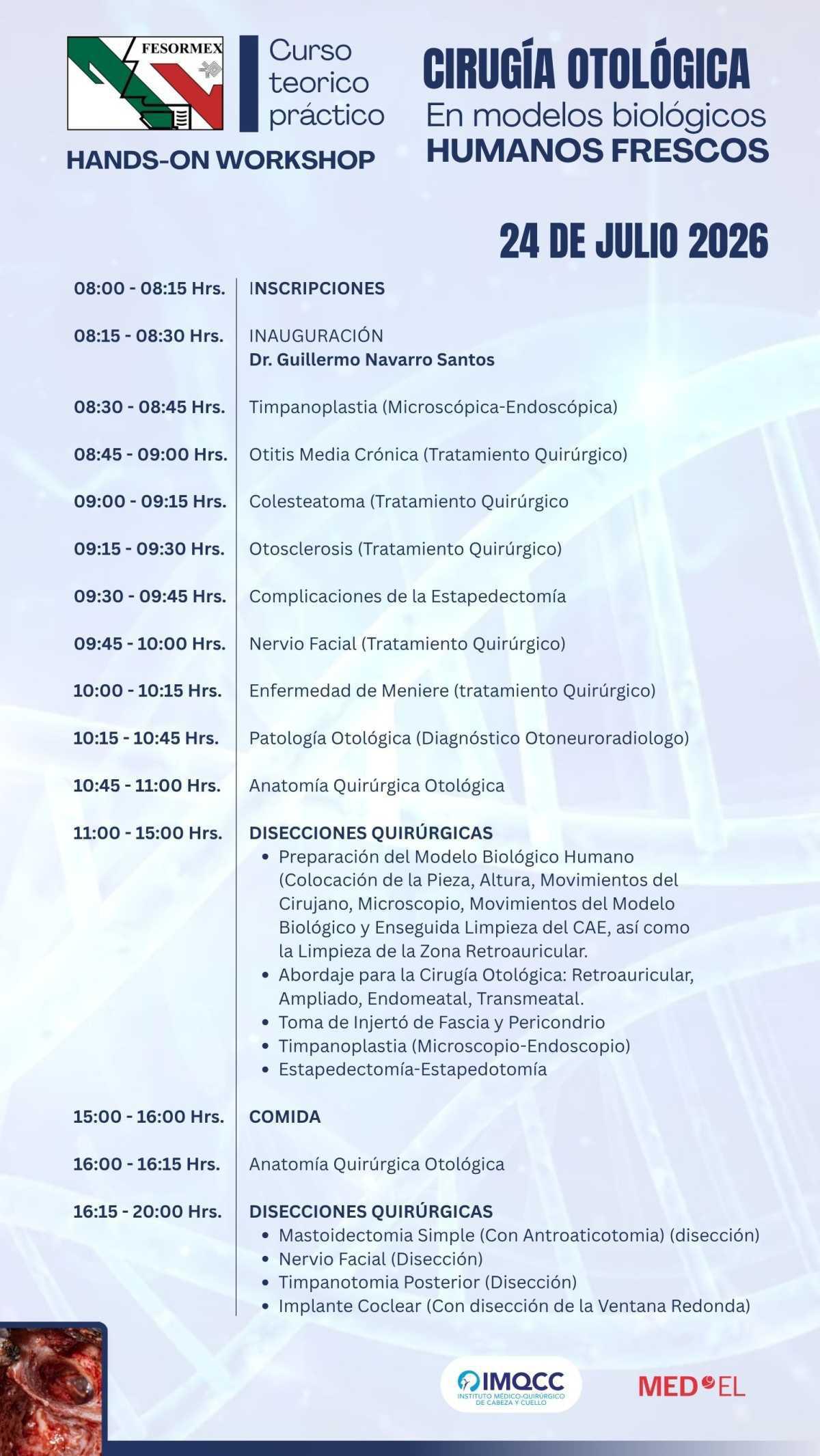 Curso Teorico Práctico Cirugía Otológica