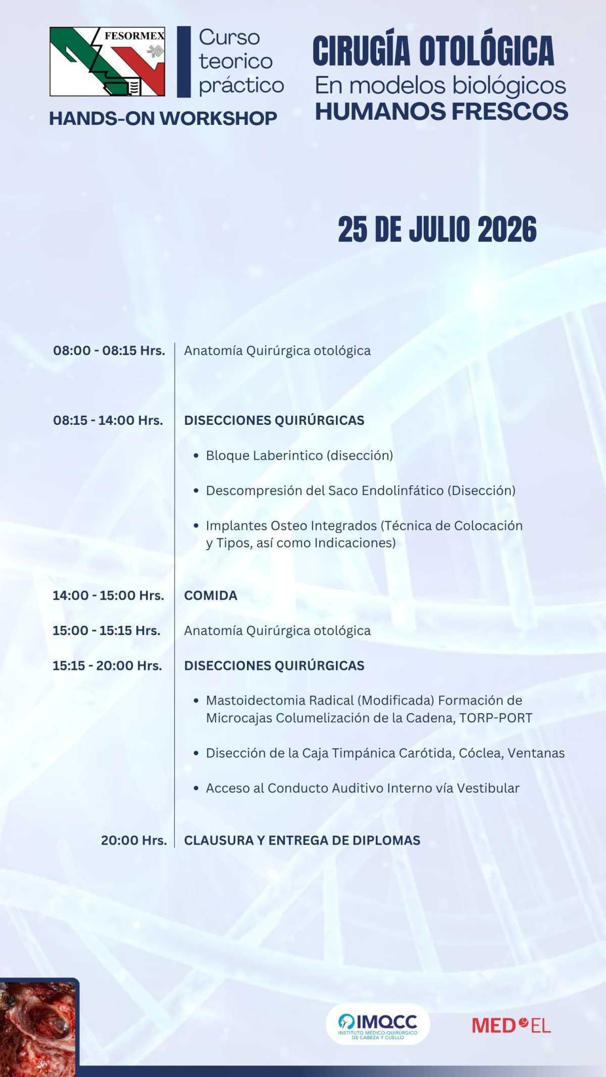 Curso Teorico Práctico Cirugía Otológica