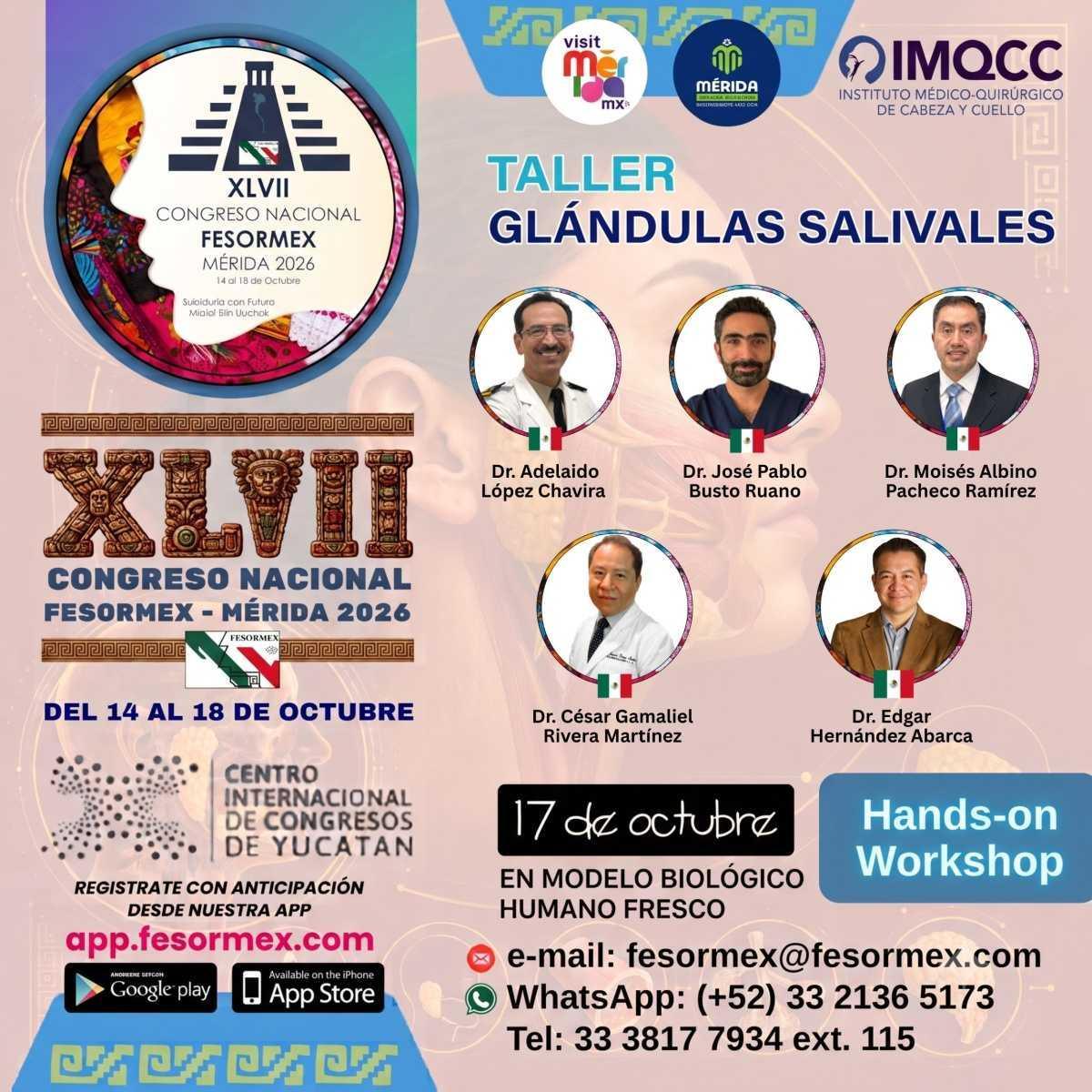 Talleres para el XLVII Congreso Nacional FESORMEX - Mérida 2026