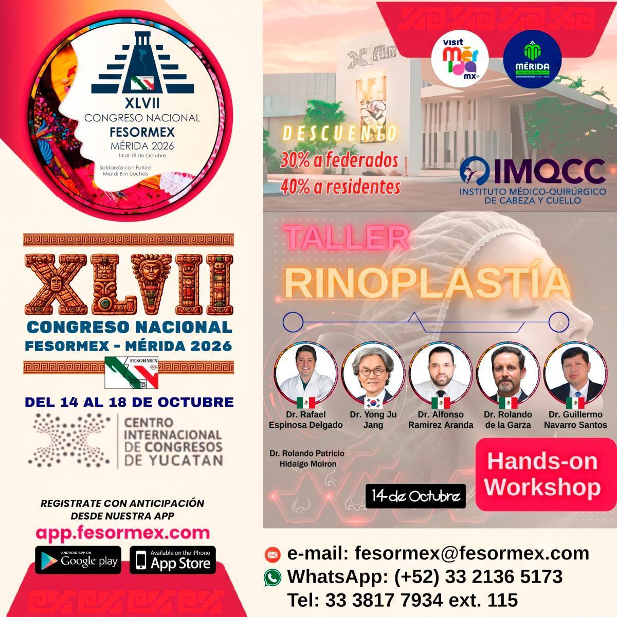 Talleres para el XLVII Congreso Nacional FESORMEX - Mérida 2026