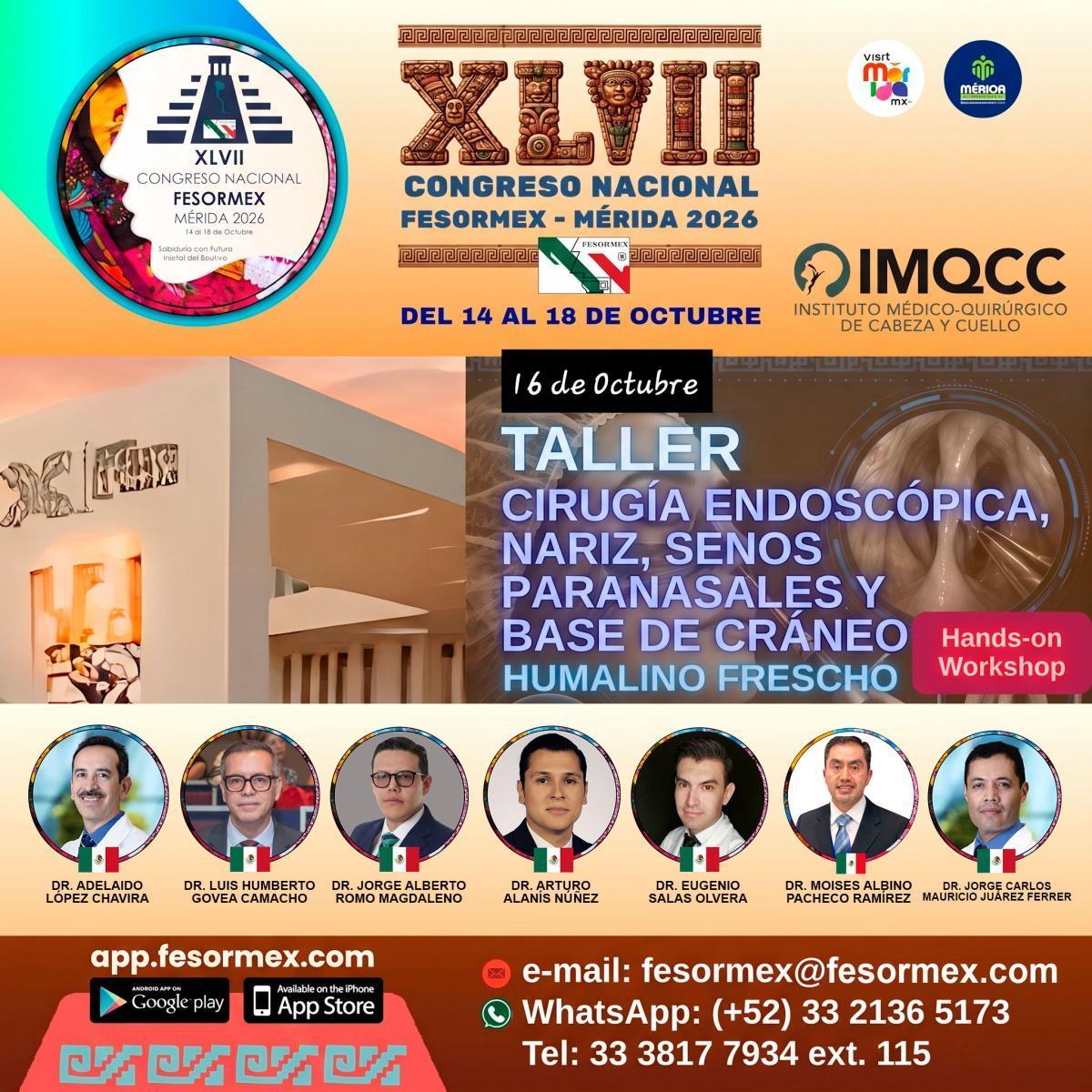 Talleres para el XLVII Congreso Nacional FESORMEX - Mérida 2026