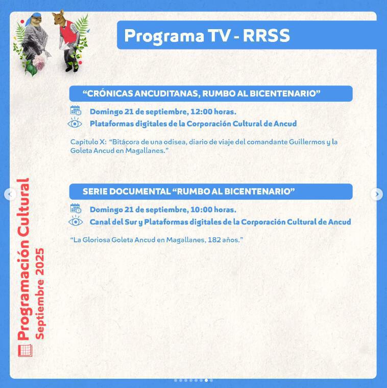 Programación Cultural del mes de Septiembre