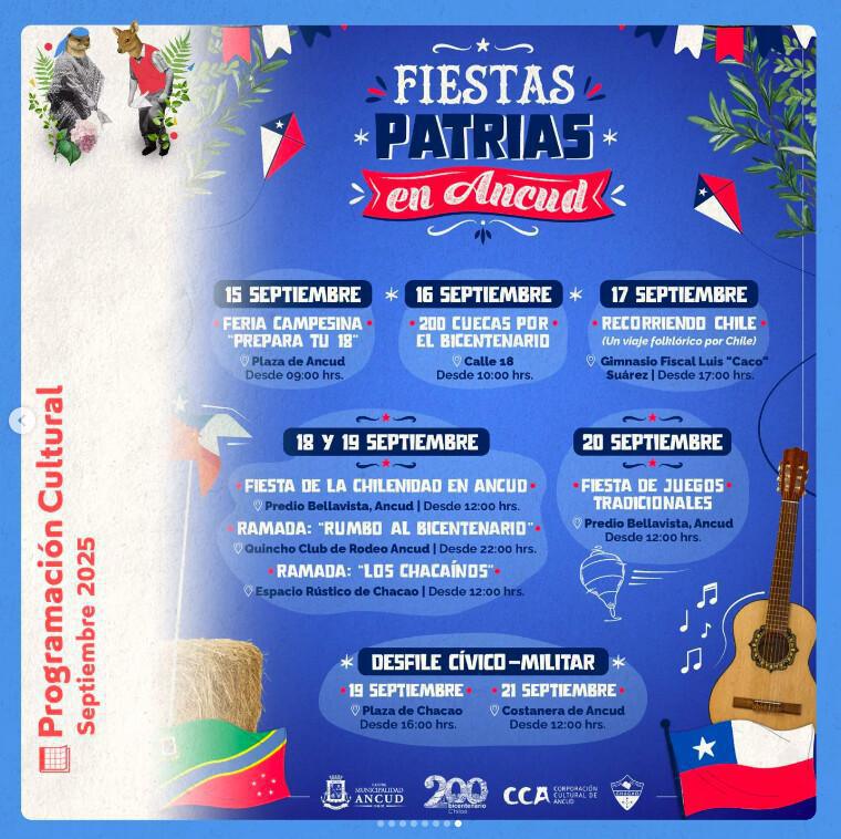 Programación Cultural del mes de Septiembre