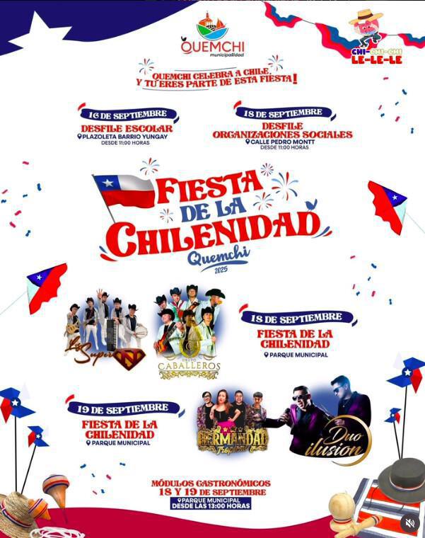 🇨🇱✨ ¡Ven a celebrar la Fiesta de la Chilenidad en Quemchi! ✨🇨🇱
