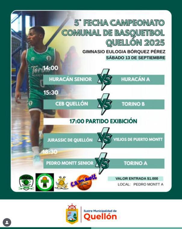 5ta FECHA CAMPEONATO COMUNAL DE BASQUETBOL QUELLÓN 2025