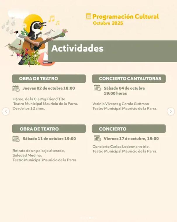 Programación Cultural Octubre Ancud