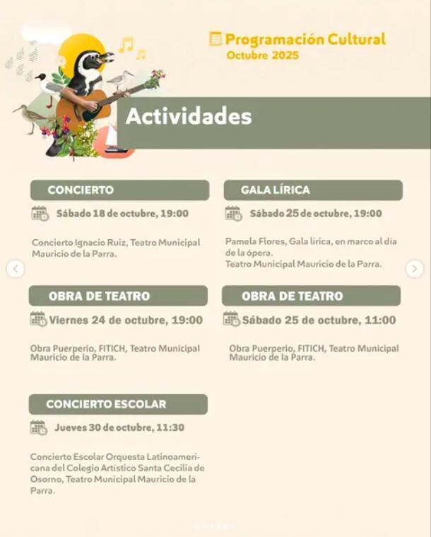 Programación Cultural Octubre Ancud