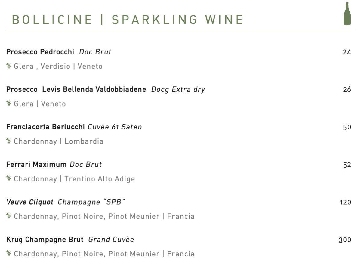 WINE | Bollicine - Sparkling Wine