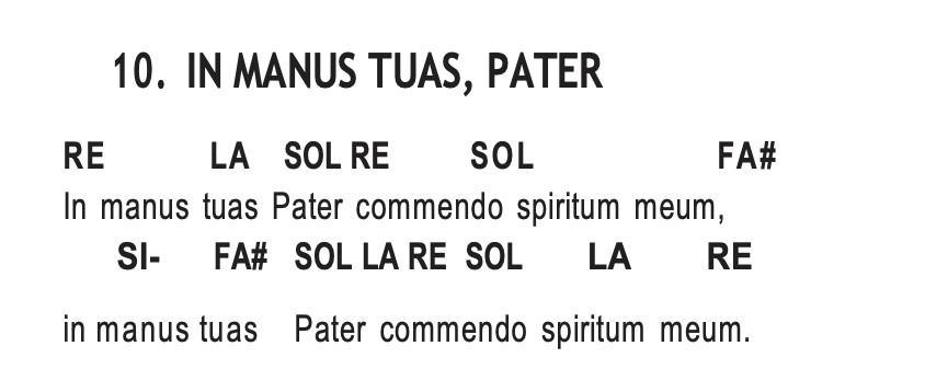 IN MANUS TUAS, PATER