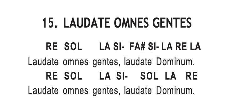 LAUDATE OMNES GENTES