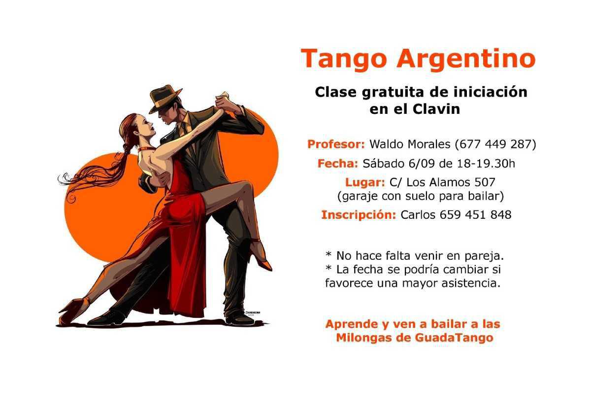 Clases de iniciación al Tango Argentino en El Clavín