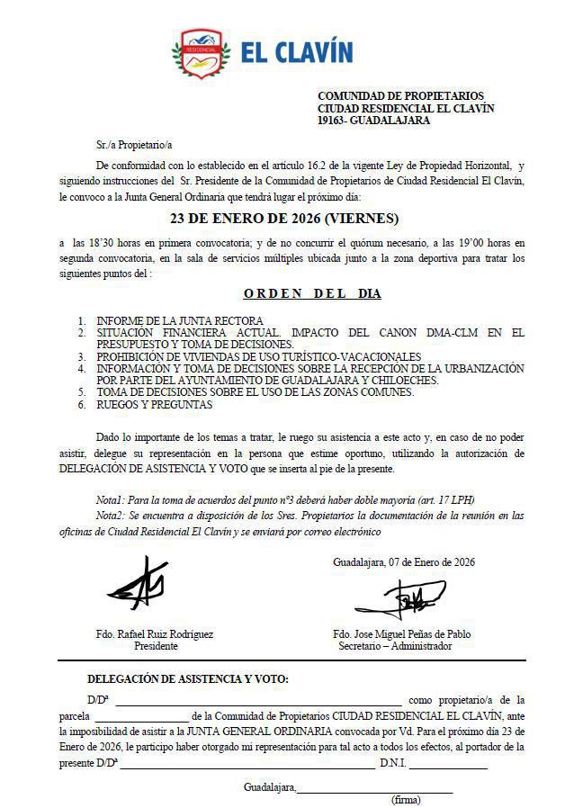 JUNTA GENERAL EXTRAORDINARIA JUNTA GENERAL EXTRAORDINARIA