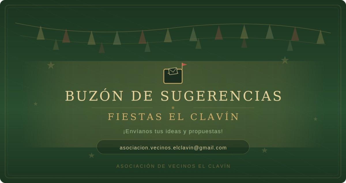 🎉 ¡BUZÓN DE SUGERENCIAS — FIESTAS DEL CLAVÍN!