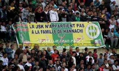 Des banderoles revendiquant le départ de Hannachi avaient déjà été arborées au stade du 1er novembre (PHOTO : DR)