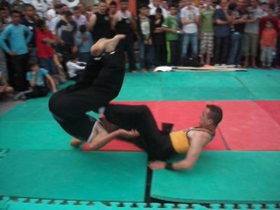 Pratiquants d'arts martiaux lors du dernier festival des arts martiaux qui s'est tenu à Akbou (PHOTO: DR)
