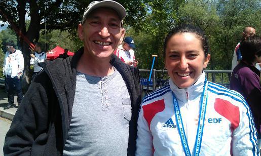 Carole Bouzidi aux cotés d'un autre Kabyle, Madjid Boumrar, le 13/05/2012 à Augsbourg