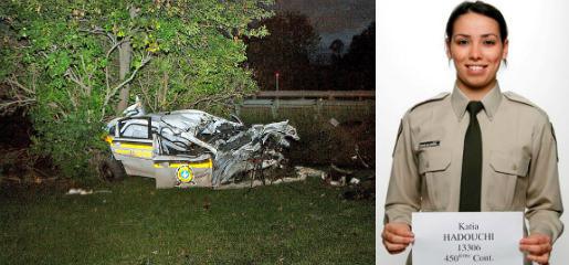 L’autopatrouille conduite par l’agente Katia Hadouchi n’était pas passée au garage, malgré un rappel de General Motors en août dernier (PH/DR)