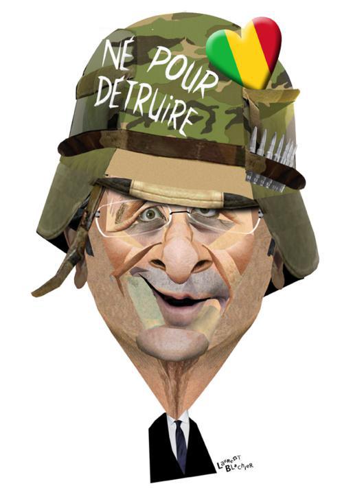 Les Malien surnomment, à juste titre François Hollande "Le Malien". Il faut dire qu’il a admirablement fait le sale boulot à la place de la junte malienne, à savoir confirmer sous couvert international « la confiscation du droit des Touaregs à disposer de leur terre et d'eux-mêmes! » (PH/DR)