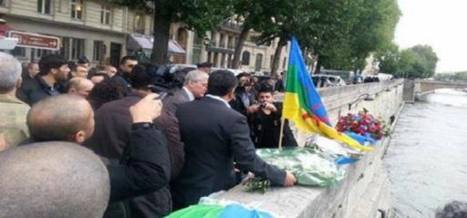 Les responsables du GPK lors de l'hommage. PH/DR 