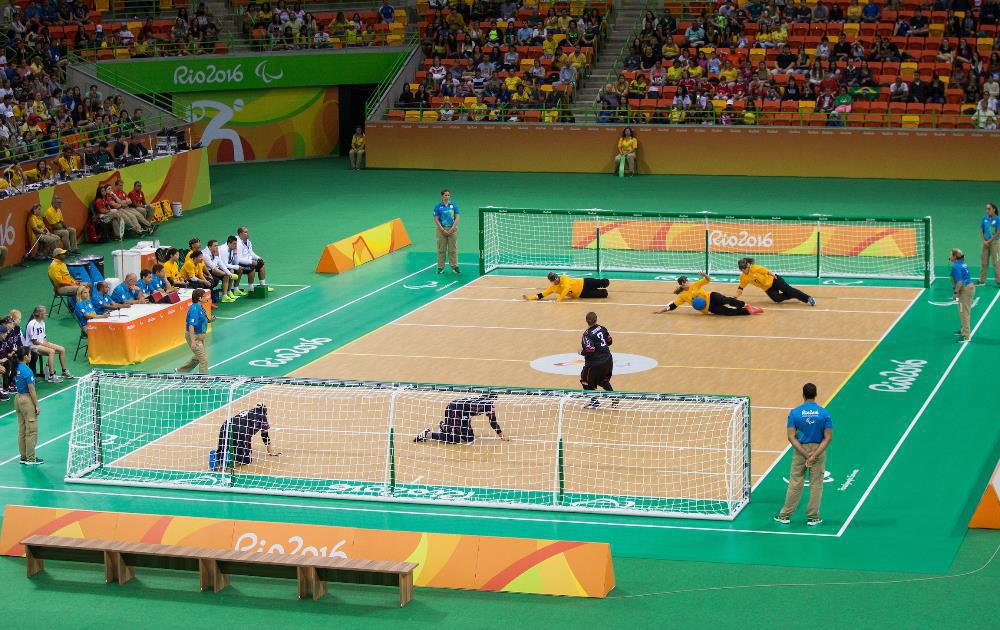 Match de Goalball entre le Brésil et les USA (PH/DR)