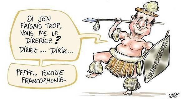 Pour contredire sa politique plus que jamais colonialiste, François Hollande ne cesse d'annoncer la mort de la Françafrique, cette diplomatie parallèle animée par des réseaux d'influence corrompus et  mafieux reposant sur des dictateurs-chefs d’Etat soigneusement choisis par le Quai d’Orsay. De Gaulle l'avait mise en place à la veille des « indépendances africaines », Mitterrand et Chirac l'ont brillamment poursuivie, Sarkozy et enfin Hollande ont prétendu rompre avec elle, mais la Françafrique demeure « intangible », comme les frontières qu'elle a tracé. (PH/DR)