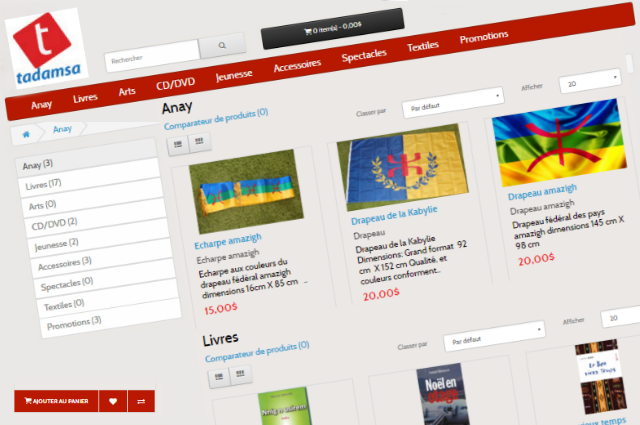 Tadamsa.com : Site d'achat en ligne de produits culturels kabyles