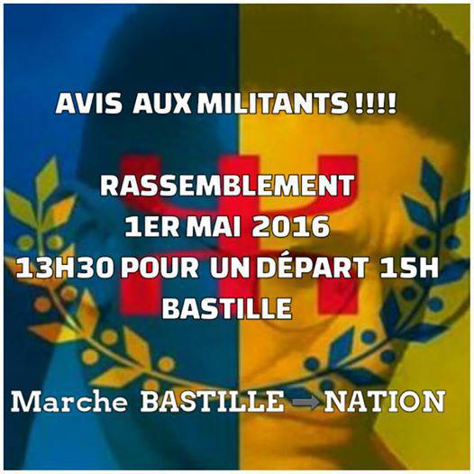 Le Réseau Anavad appelle les Kabyles à participer au défilé du 1er Mai à Paris