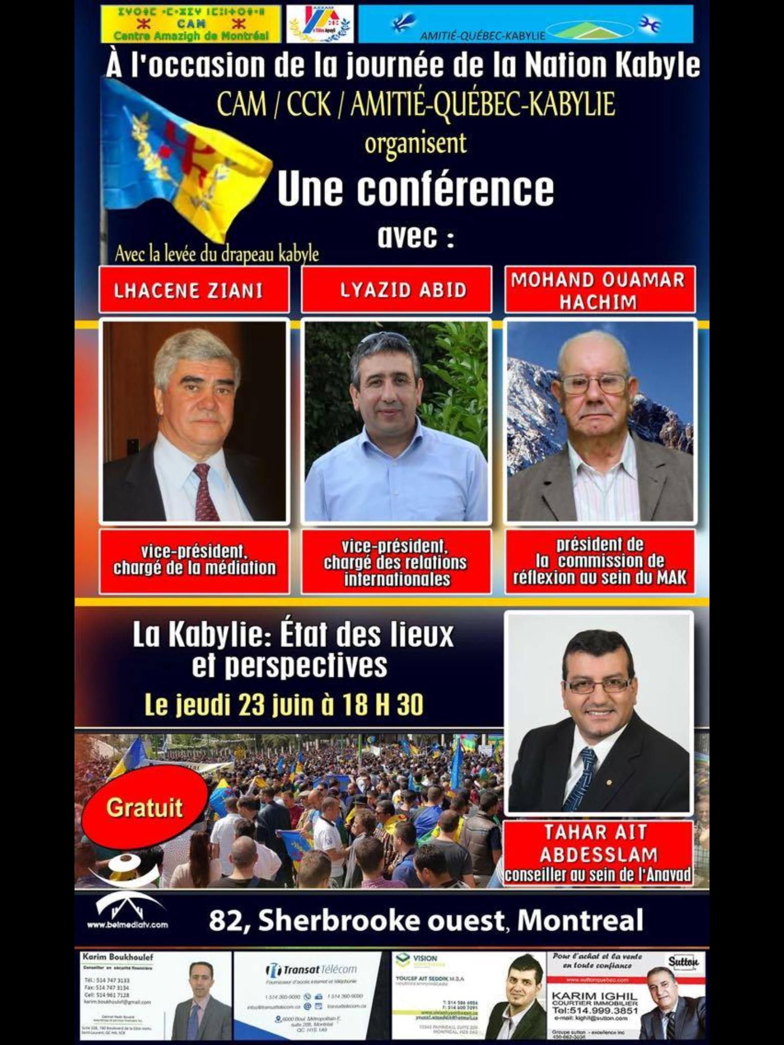Plusieurs cadres du MAK-GPK sont invités par des Associations de Montréal