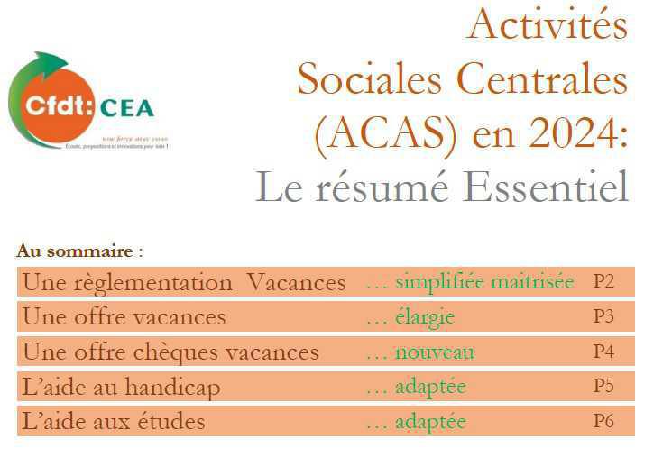 Essentiel des Activités Sociales (ACAS)