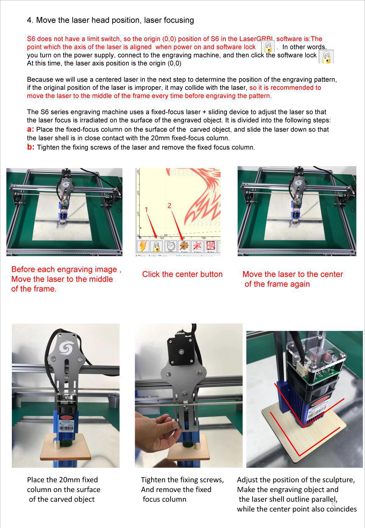 Sculpfun S6/S9 Series Laser Engraver Machine User Manuals