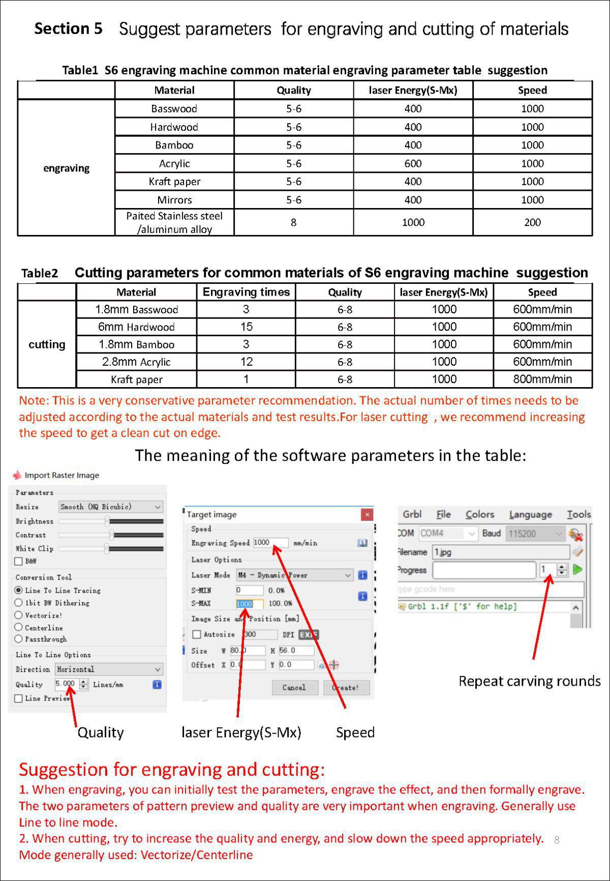 Sculpfun S6/S9 Series Laser Engraver Machine User Manuals