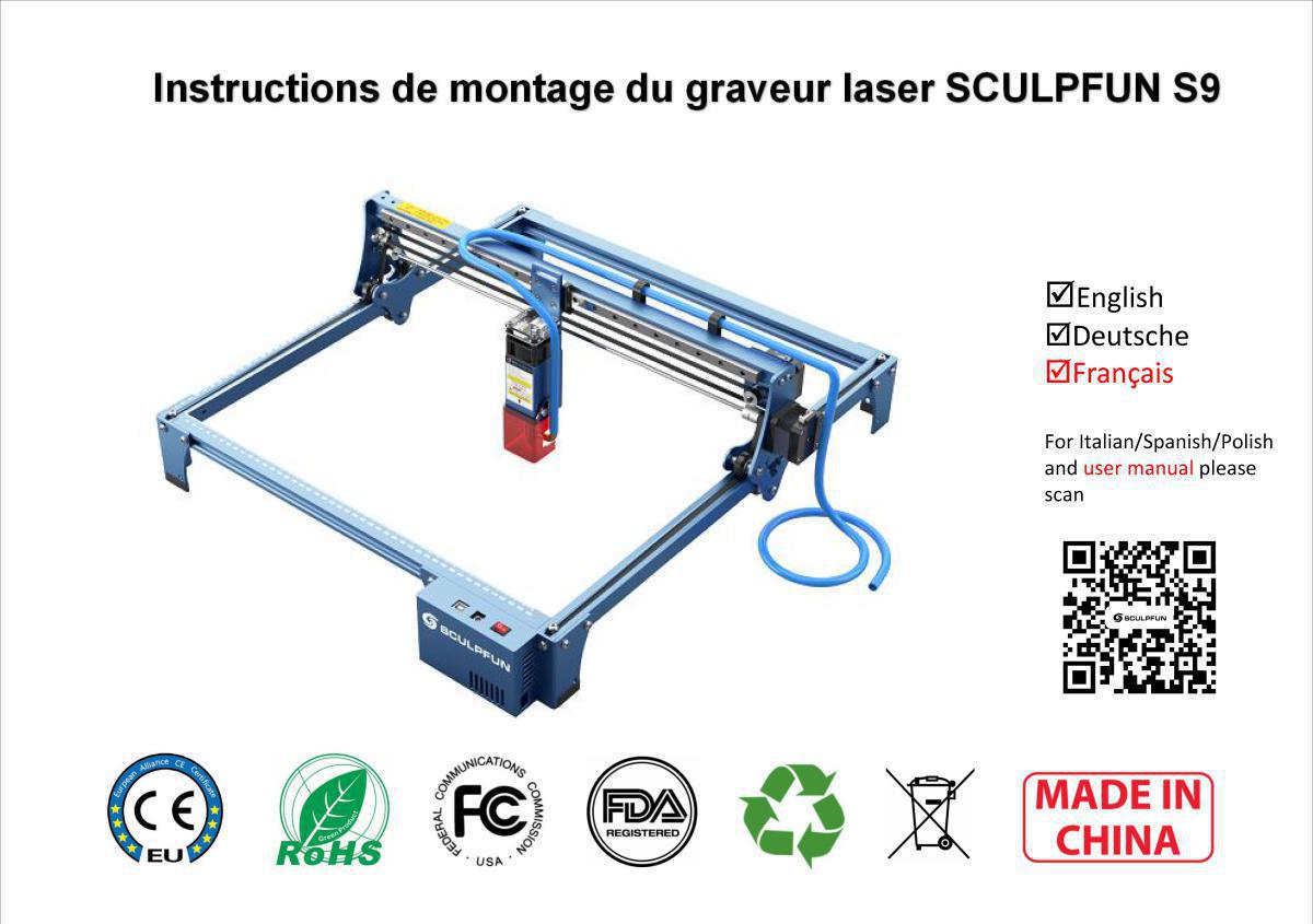 SCULPFUN S10 Laser Engraver Assembly Instructions