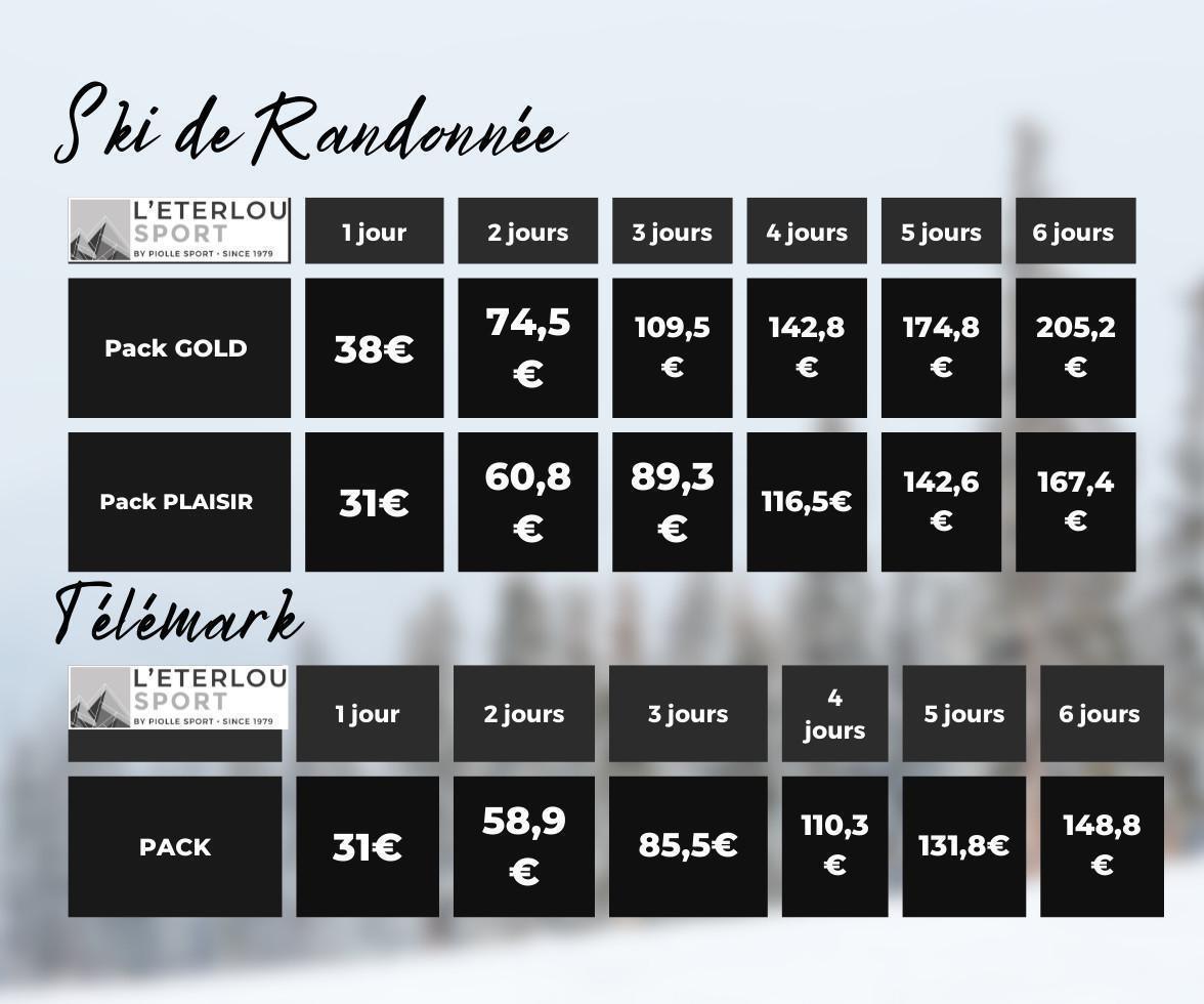 Commandez vos skis de Randonnée / Télémark