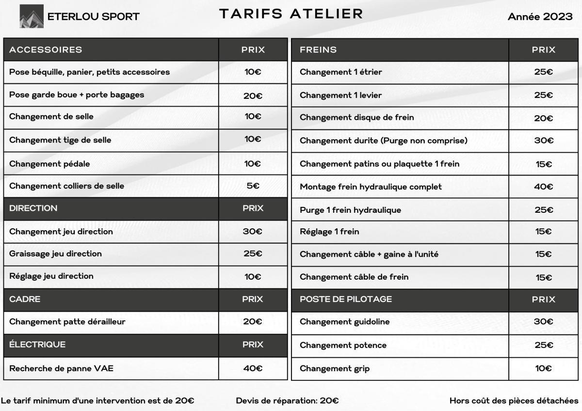 Les vélos passent par notre atelier
