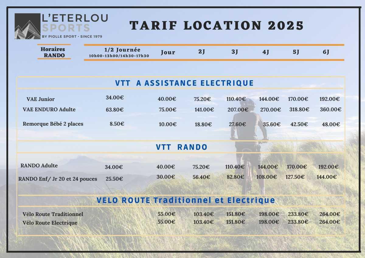 TARIF LOCATION