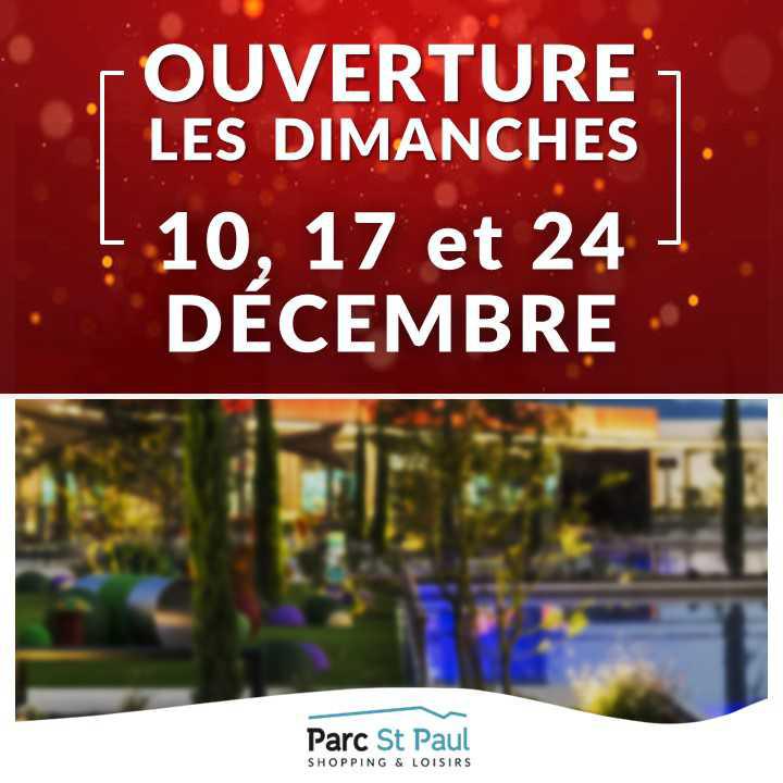 Ouverture des Dimanches de Noël