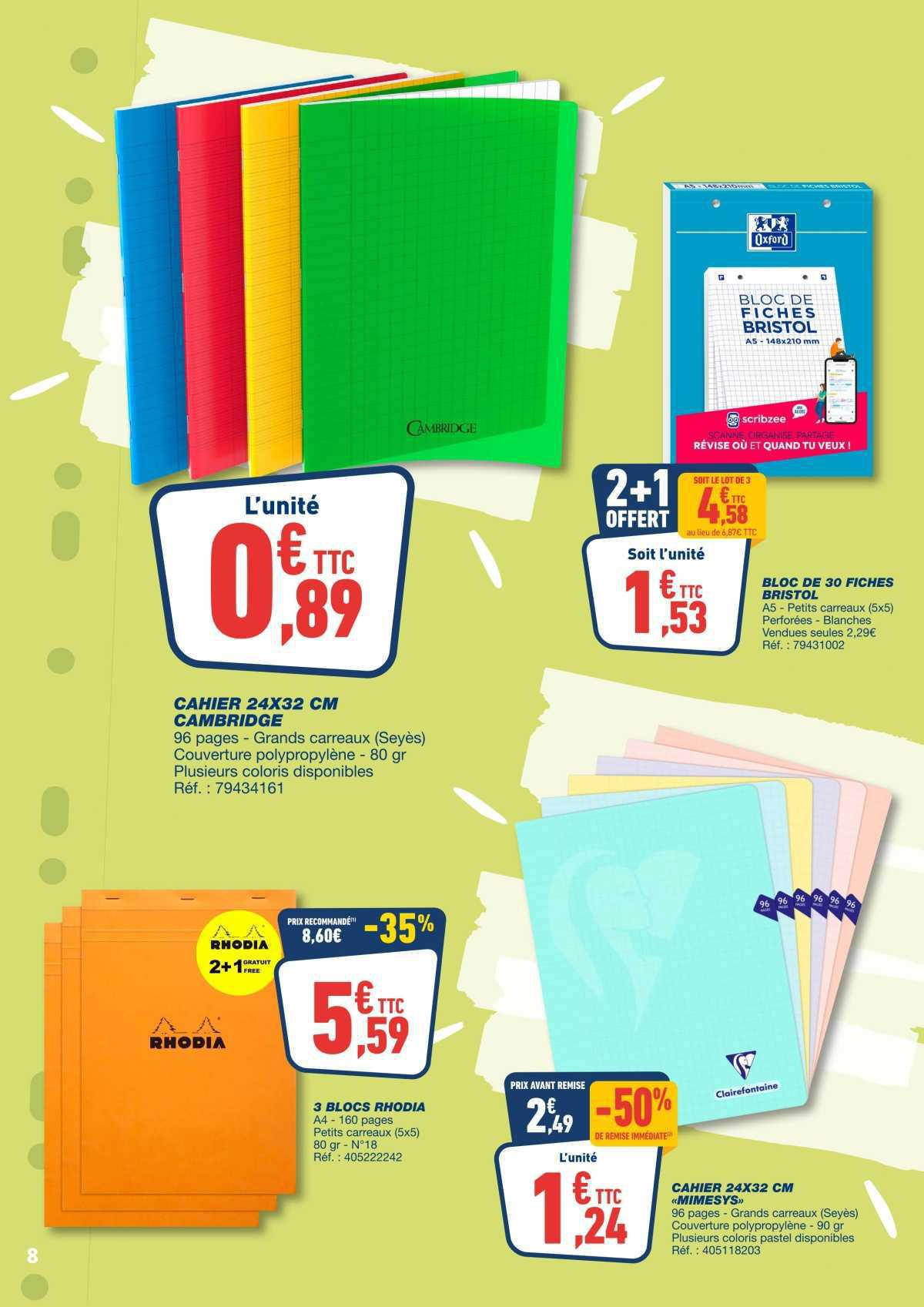 Bureau Vallée : Dépliant Rentrée jusqu'à -60%