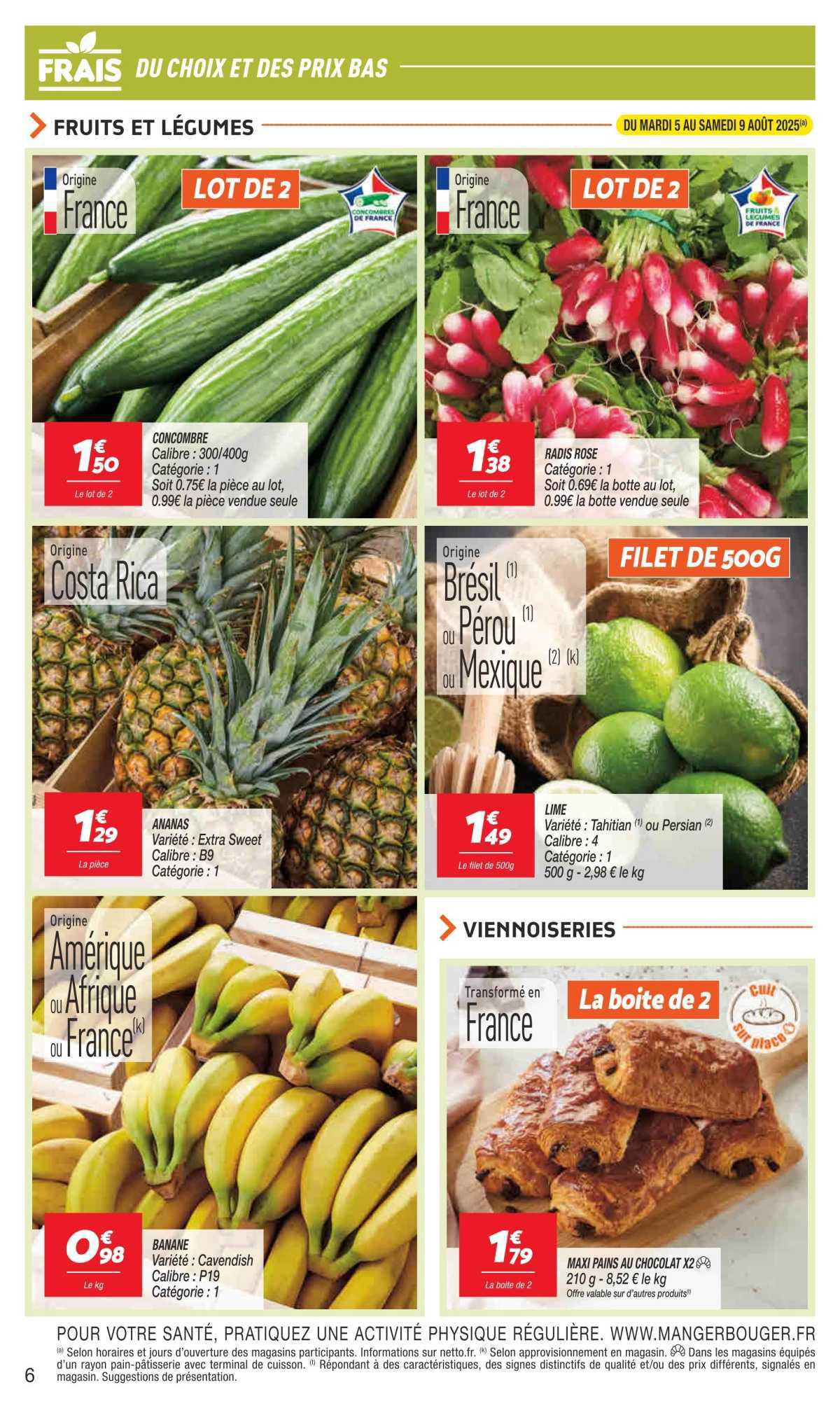 Netto : Dépliant RDV Prix Bas du 5 au 11 août 2025