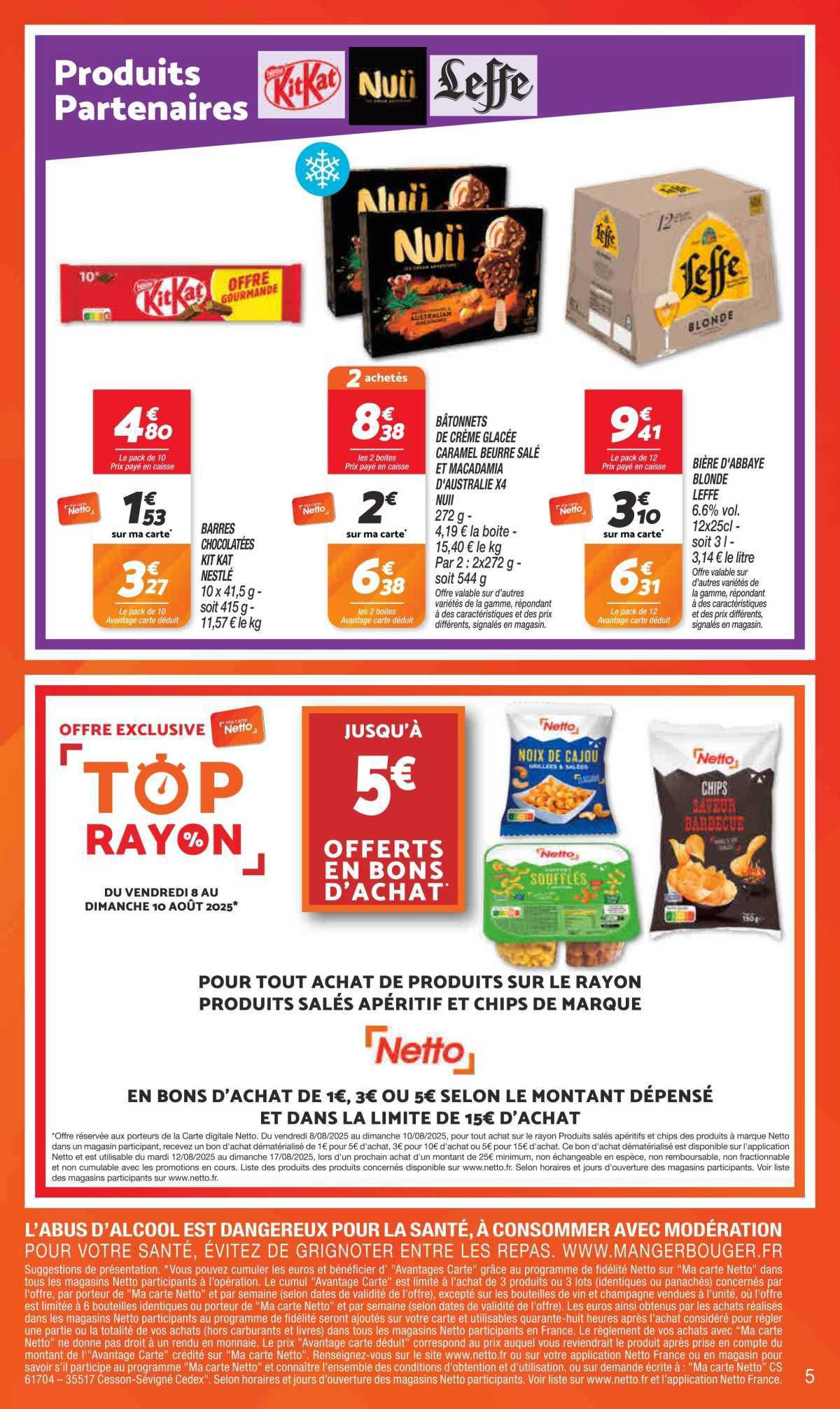 Netto : Dépliant RDV Prix Bas du 5 au 11 août 2025