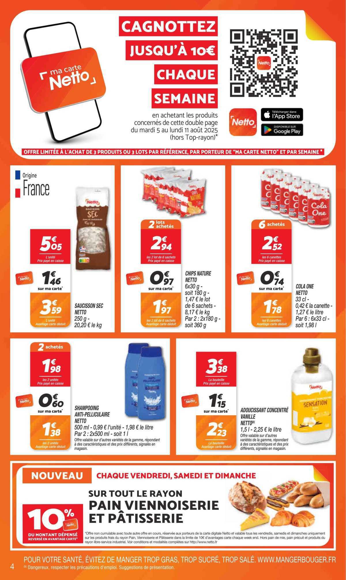 Netto : Dépliant RDV Prix Bas du 5 au 11 août 2025