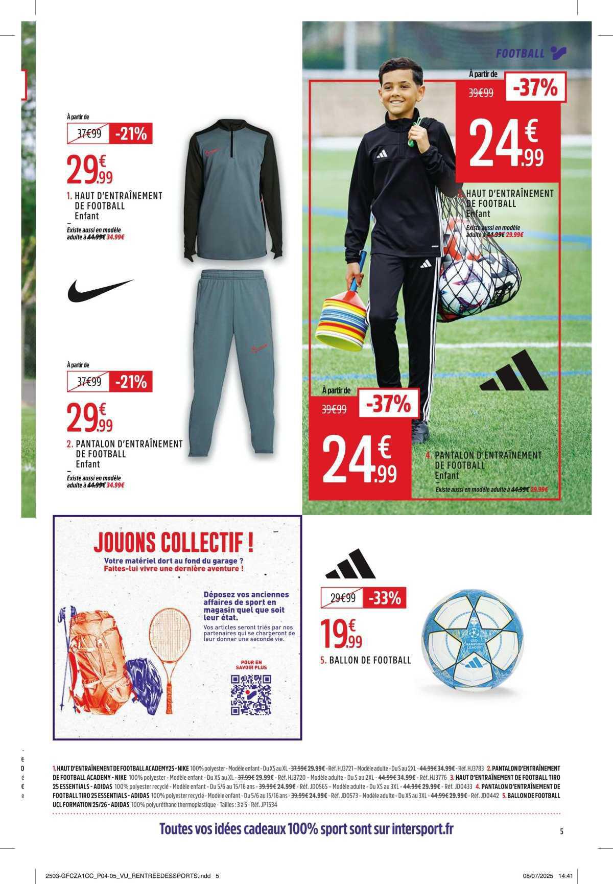 INTERSPORT : Une rentrée Sportive MOINS CHÈRE !
