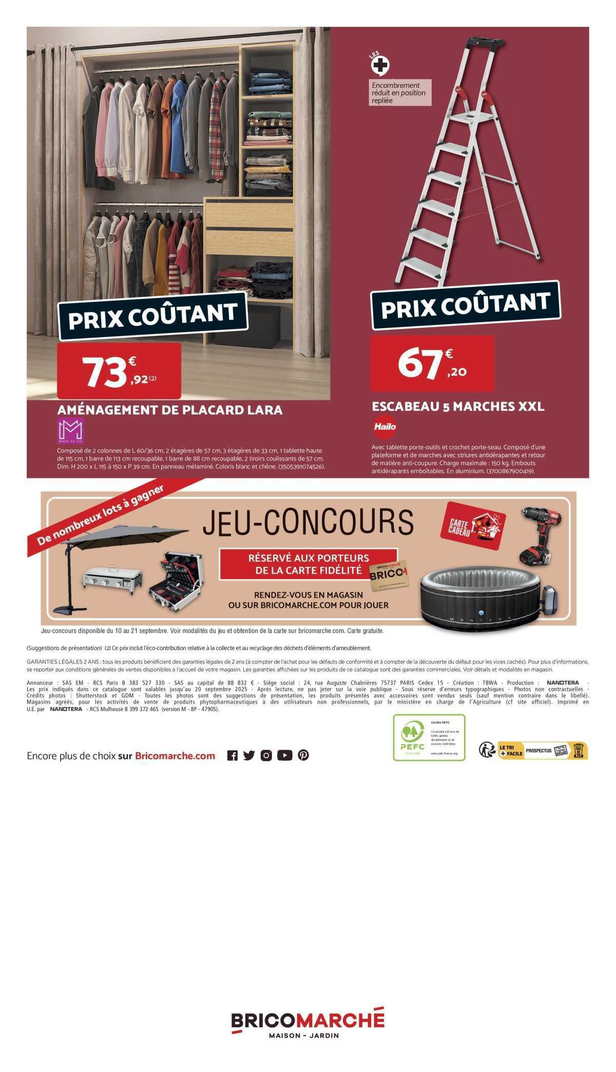 BRICOMARCHÉ : Dépliant 'Les RDV à PRIX TEMPÉRÉS !'