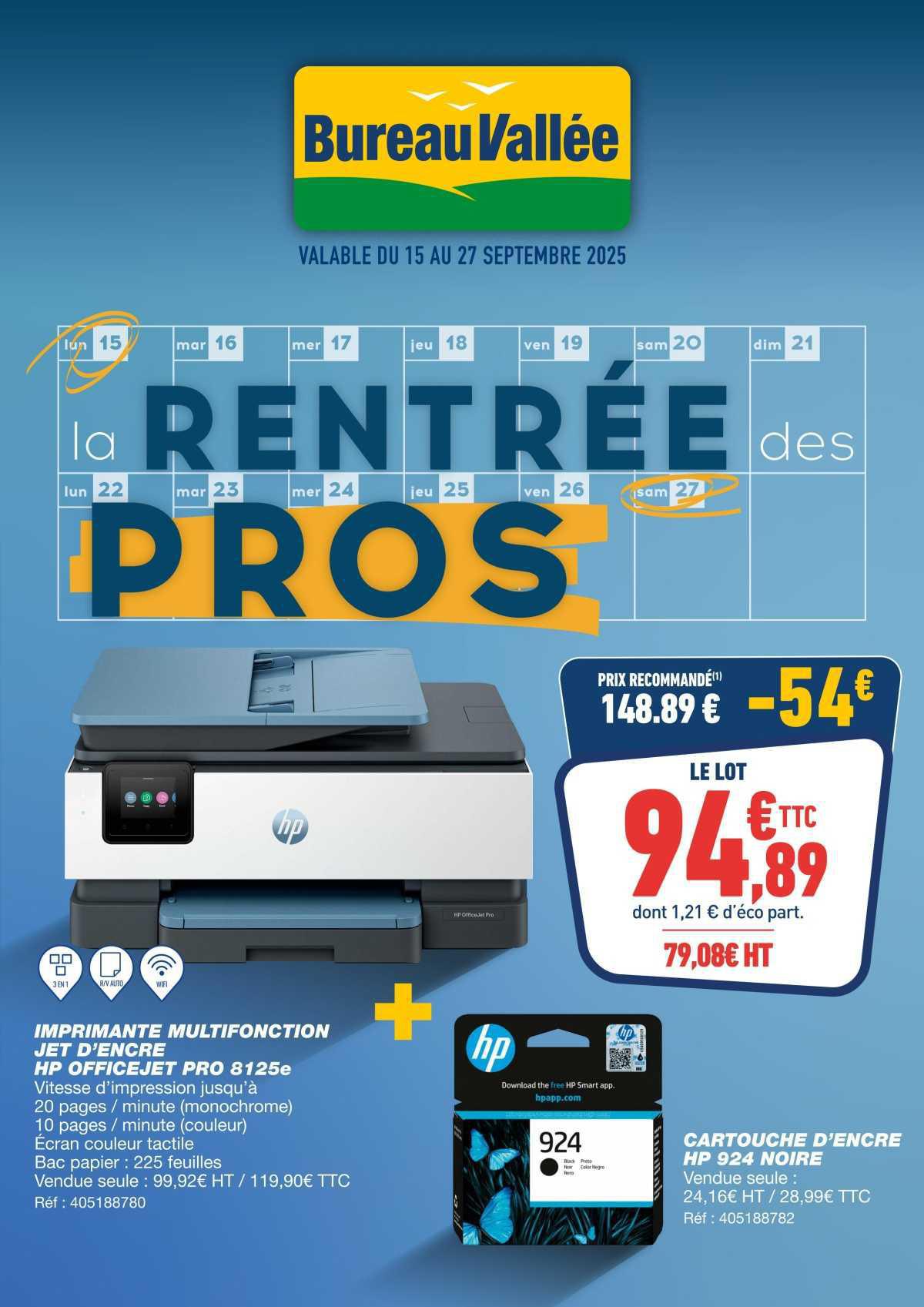 BUREAU VALLÉE : La RENTRÉE Pro (du 15 au 27 septembre 2025)