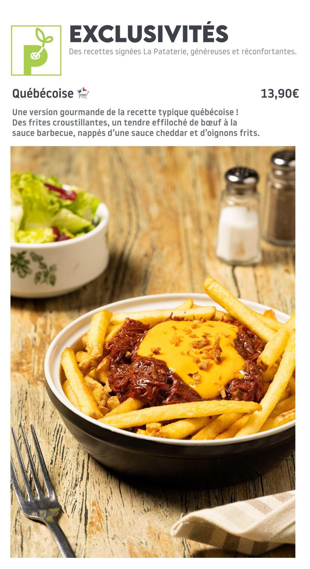 La Pataterie : Carte d'hiver 2025