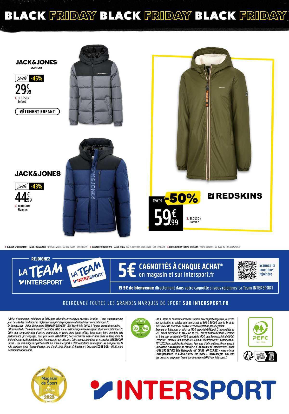 INTERSPORT : Dépliant BLACK FRIDAY
