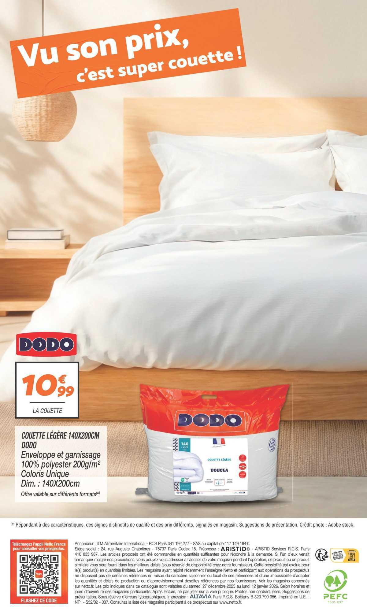 Netto : Spécial BLANC - Jusqu"au 12 janvier 2026