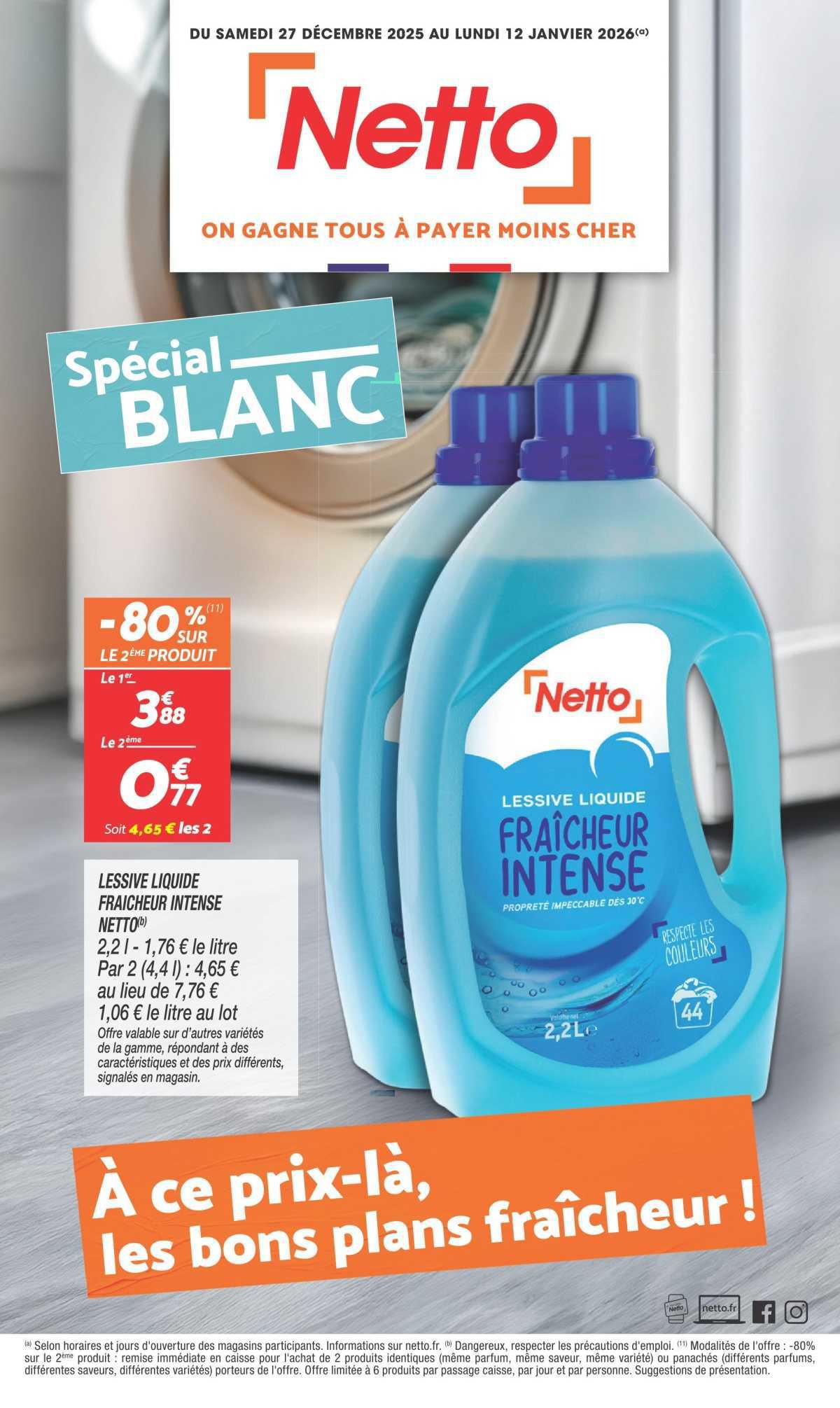Netto : Spécial BLANC - Jusqu"au 12 janvier 2026