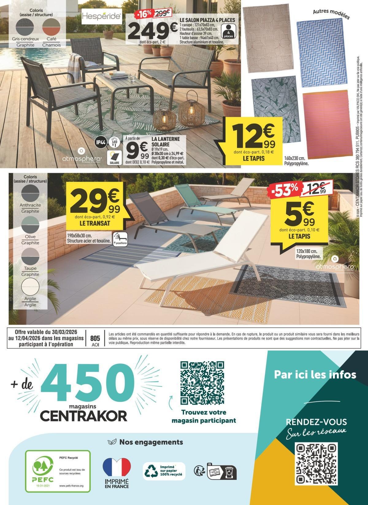 Centrakor : Dépliant 'PLEIN AIR'